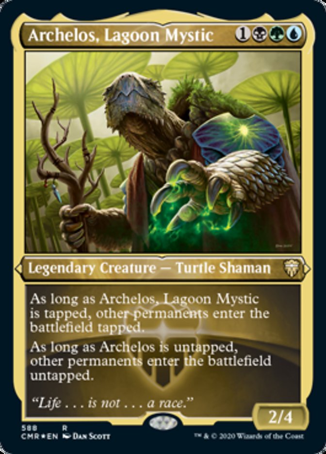 Archelos, Lagoon Mystic (Etched) [Commander Legends] - Evolution TCG