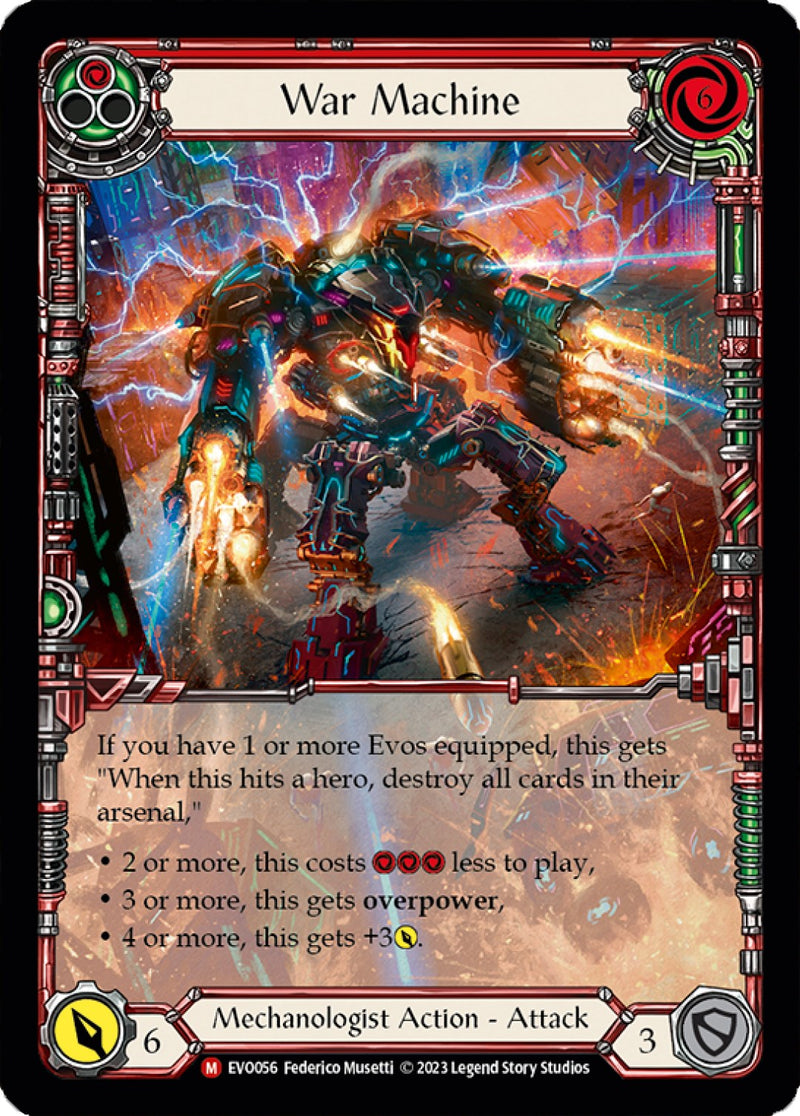 War Machine (Extended Art) [EVO056] (Bright Lights)  Rainbow Foil - Evolution TCG