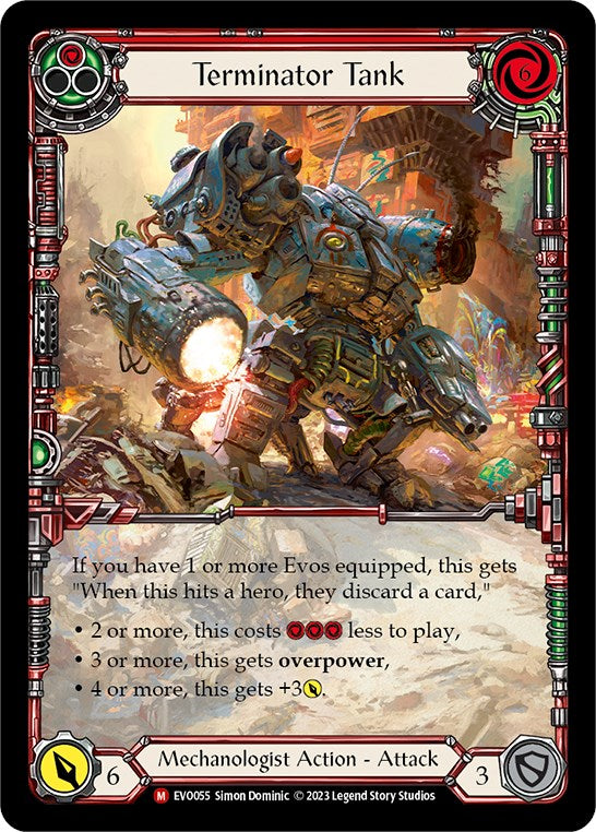 Terminator Tank (Extended Art) [EVO055] (Bright Lights)  Rainbow Foil - Evolution TCG