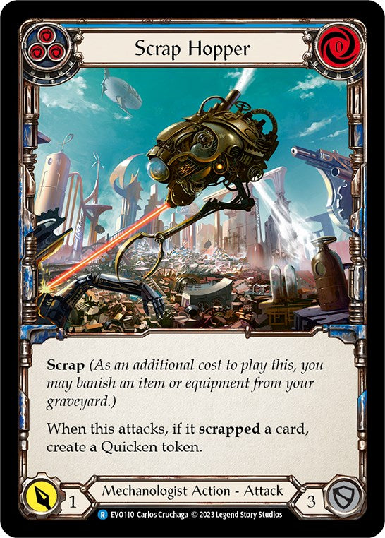Scrap Hopper (Blue) [EVO110] (Bright Lights)  Rainbow Foil - Evolution TCG