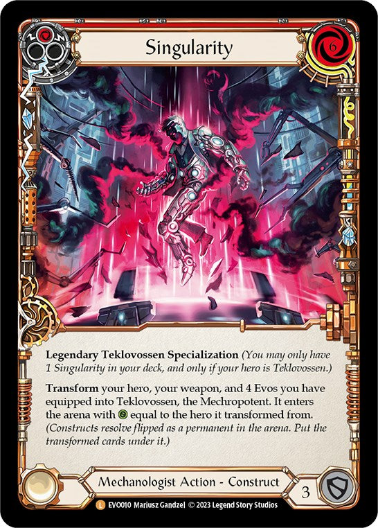 Singularity // Teklovossen, the Mechropotent [EVO010] (Bright Lights) - Evolution TCG