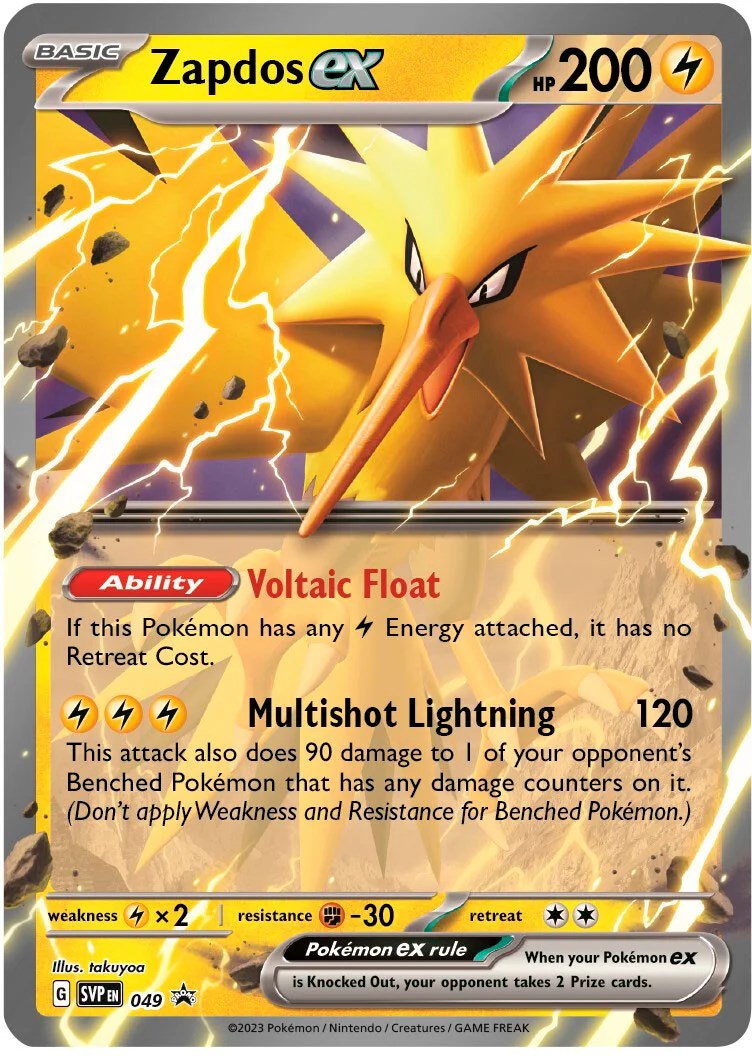 Zapdos ex (049) [Scarlet & Violet: Black Star Promos] - Evolution TCG