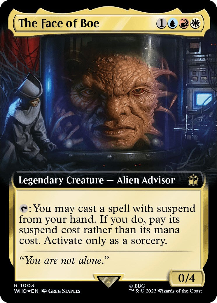 The Face of Boe (Extended Art) (Surge Foil) [Doctor Who] - Evolution TCG