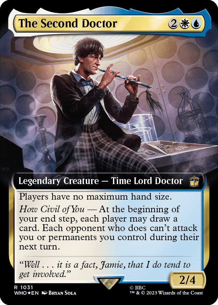 The Second Doctor (Extended Art) (Surge Foil) [Doctor Who] - Evolution TCG