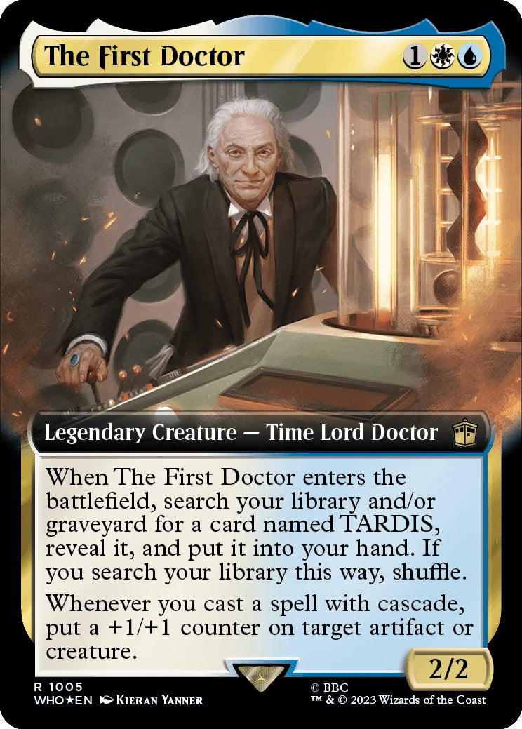 The First Doctor (Extended Art) (Surge Foil) [Doctor Who] - Evolution TCG