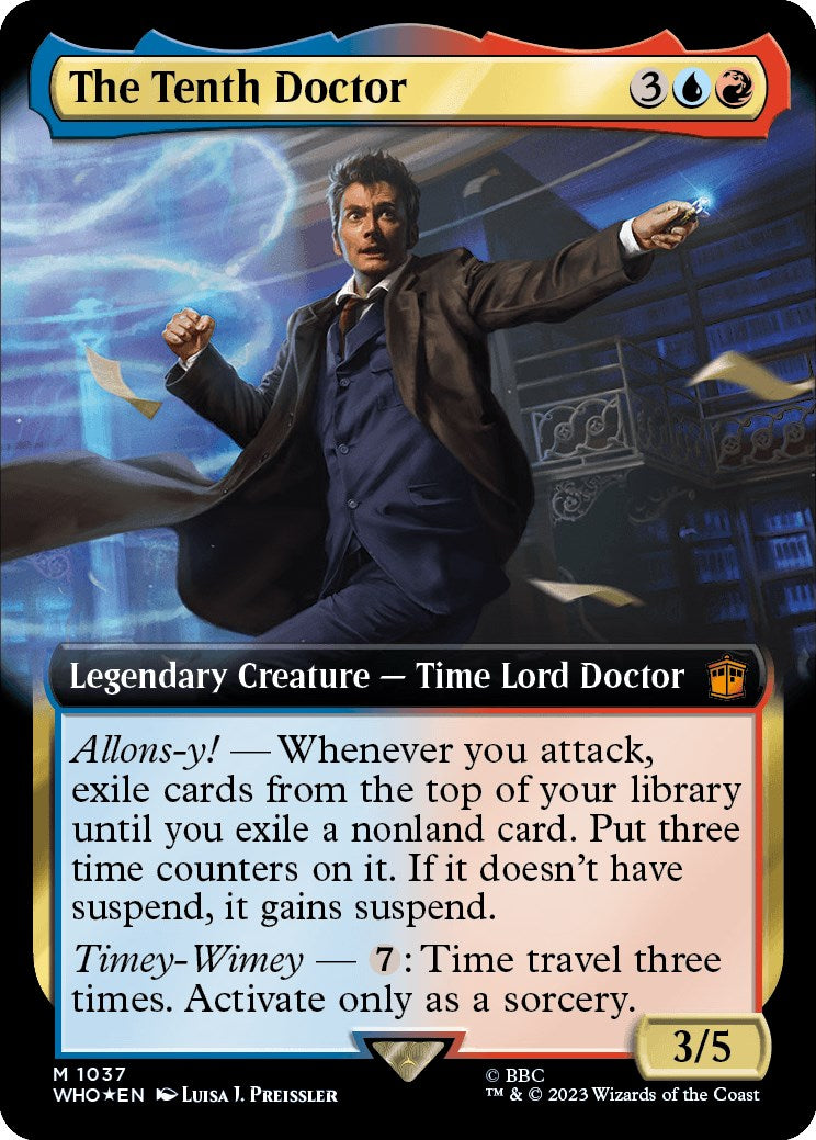 The Tenth Doctor (Extended Art) (Surge Foil) [Doctor Who] - Evolution TCG