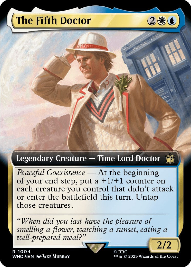 The Fifth Doctor (Extended Art) (Surge Foil) [Doctor Who] - Evolution TCG