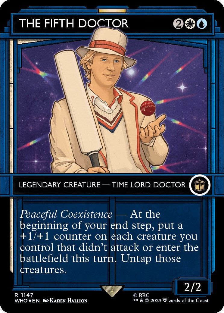The Fifth Doctor (Showcase) (Surge Foil) [Doctor Who] - Evolution TCG