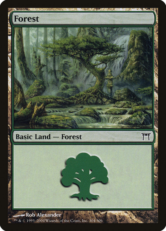 Forest (304) [Champions of Kamigawa] - Evolution TCG