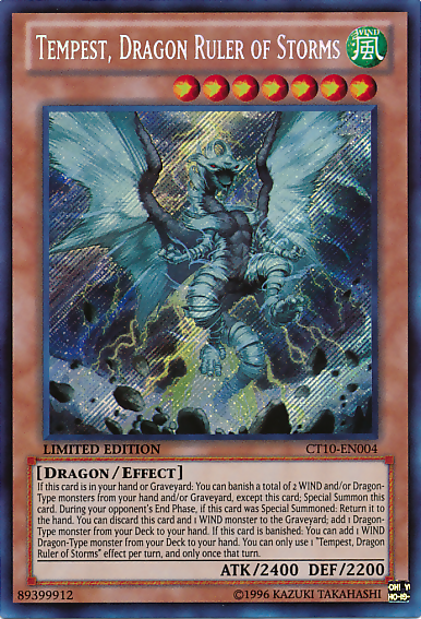 Tempest, Dragon Ruler of Storms [CT10-EN004] Secret Rare - Evolution TCG