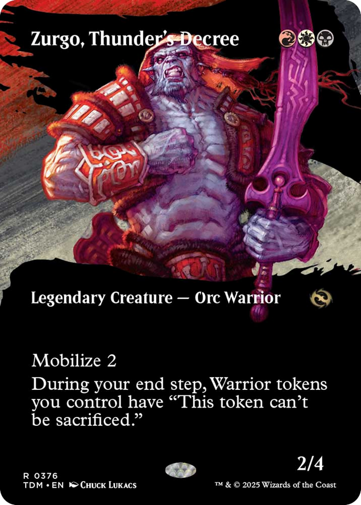 Zurgo, Thunder's Decree (Borderless) [Tarkir: Dragonstorm] - Evolution TCG