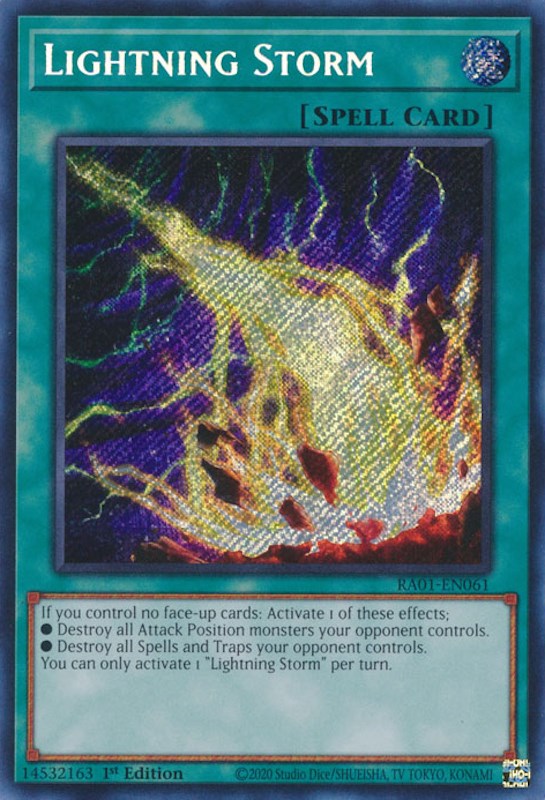 Lightning Storm [RA01-EN061] Secret Rare - Evolution TCG