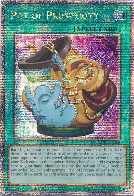 Pot of Prosperity [RA01-EN066] Quarter Century Secret Rare - Evolution TCG