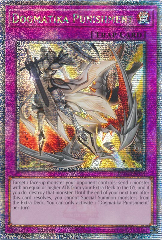 Dogmatika Punishment [RA01-EN076] Quarter Century Secret Rare - Evolution TCG