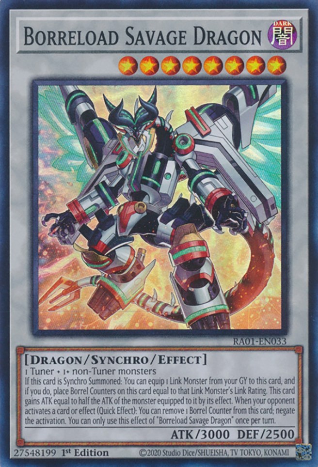 Borreload Savage Dragon [RA01-EN033] Super Rare - Evolution TCG