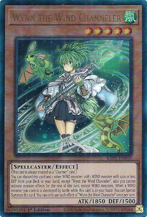 Wynn the Wind Channeler [RA01-EN018] Prismatic Ultimate Rare - Evolution TCG