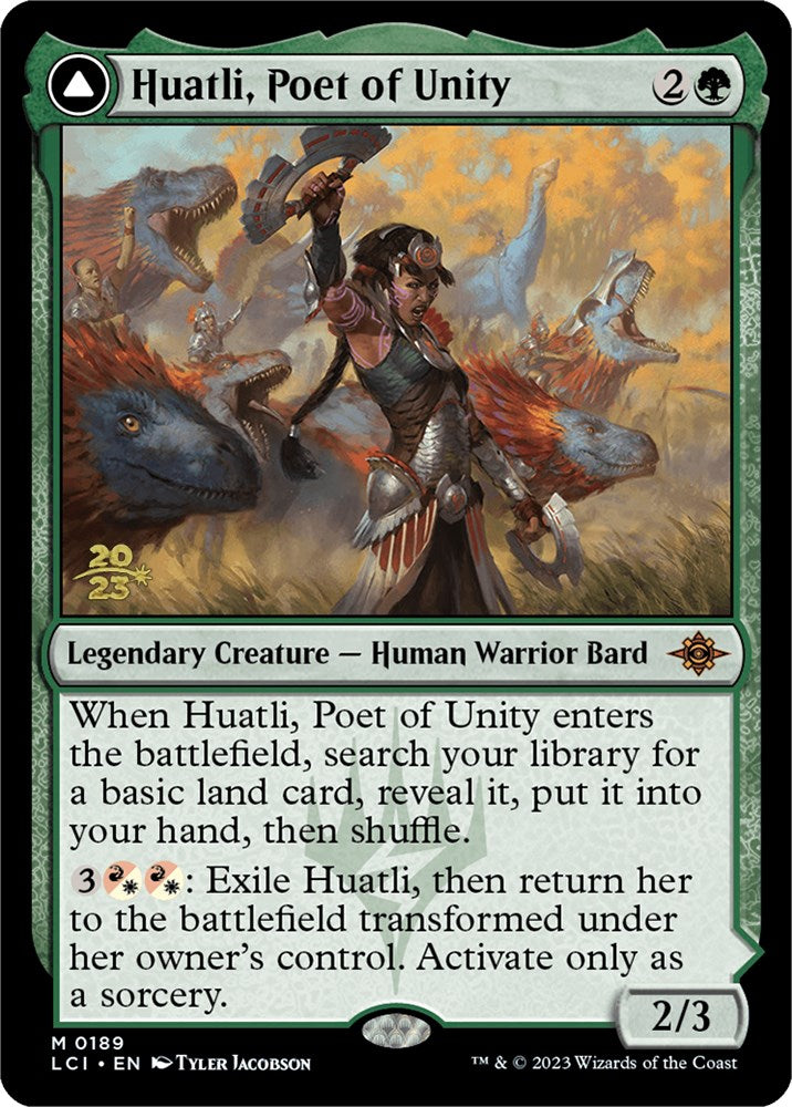 Huatli, Poet of Unity // Roar of the Fifth People [The Lost Caverns of Ixalan Prerelease Cards] - Evolution TCG
