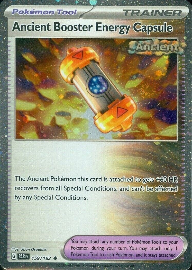 Ancient Booster Energy Capsule (159/182) (Cosmos Holo) [Scarlet & Violet: Paradox Rift] - Evolution TCG