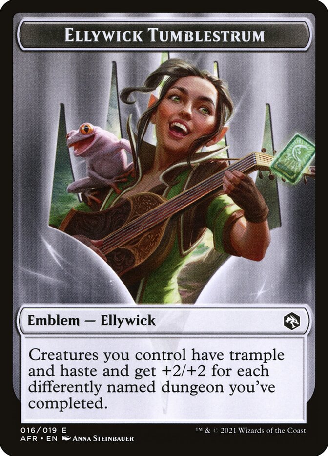 Devil // Ellywick Tumblestrum Emblem Double-Sided Token [Dungeons & Dragons: Adventures in the Forgotten Realms Tokens] - Evolution TCG