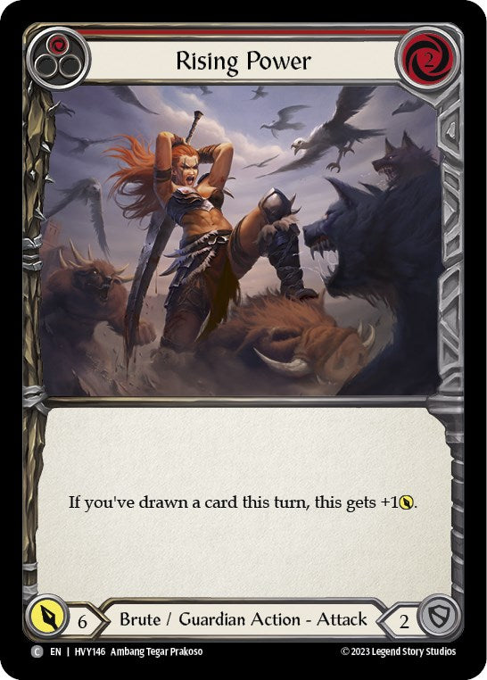 Rising Power (Red) [HVY146] (Heavy Hitters)  Rainbow Foil - Evolution TCG