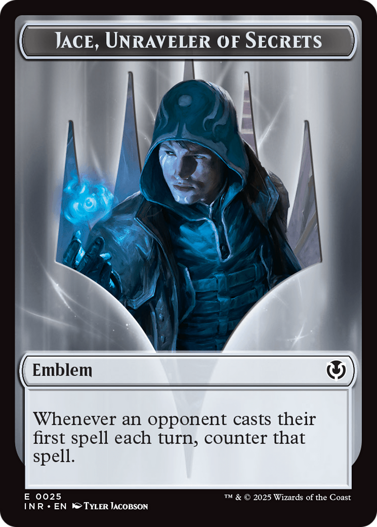 Human Wizard // Emblem - Jace, Unraveler of Secrets Double-Sided Token [Innistrad Remastered Tokens] - Evolution TCG