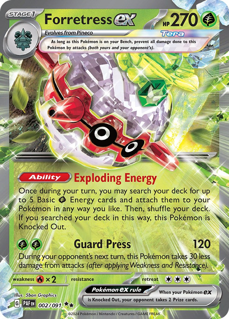 Forretress ex (002/091) [Scarlet & Violet: Paldean Fates] - Evolution TCG