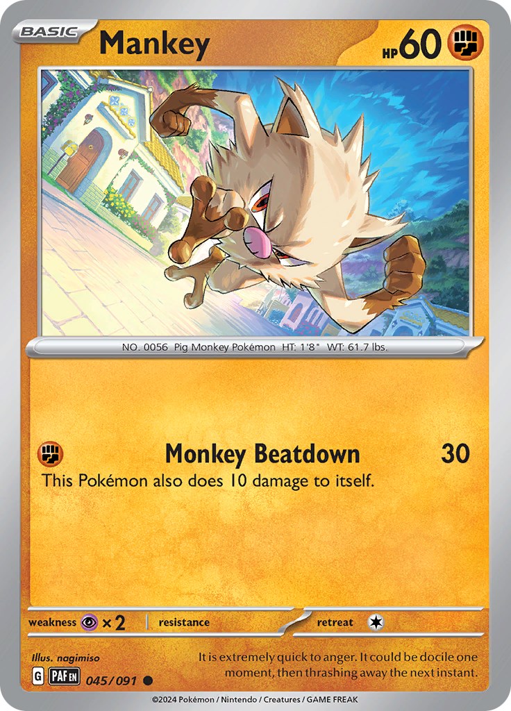 Mankey (045/091) [Scarlet & Violet: Paldean Fates] - Evolution TCG