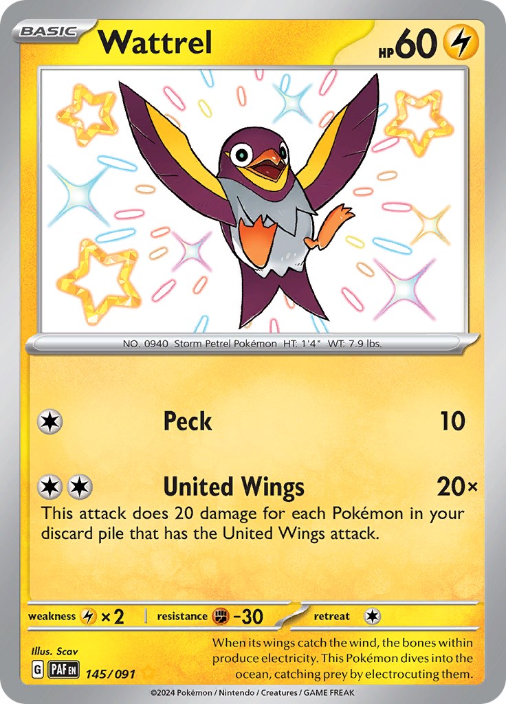 Wattrel (145/091) [Scarlet & Violet: Paldean Fates] - Evolution TCG