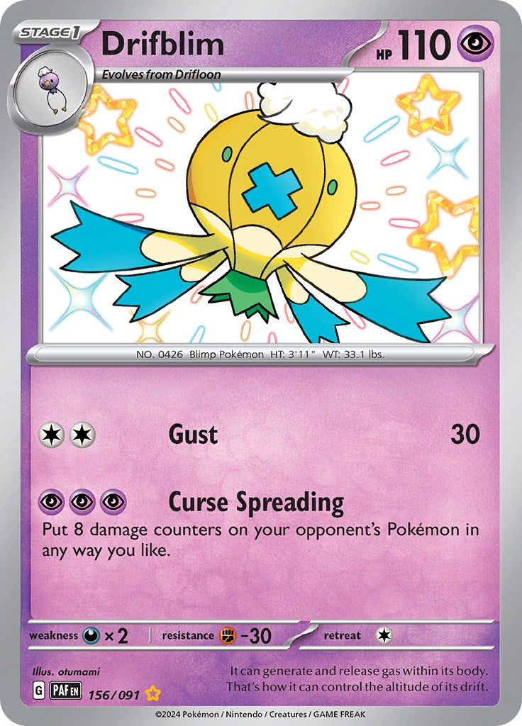 Drifblim (156/091) [Scarlet & Violet: Paldean Fates] - Evolution TCG