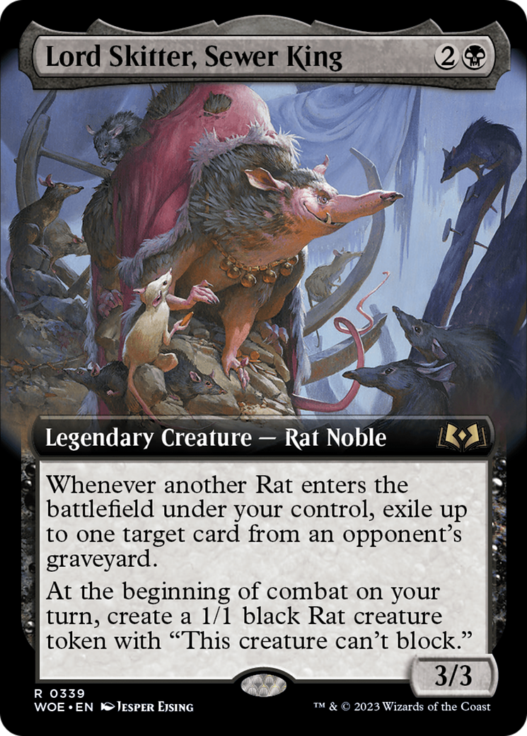 Lord Skitter, Sewer King (Extended Art) [Wilds of Eldraine] - Evolution TCG