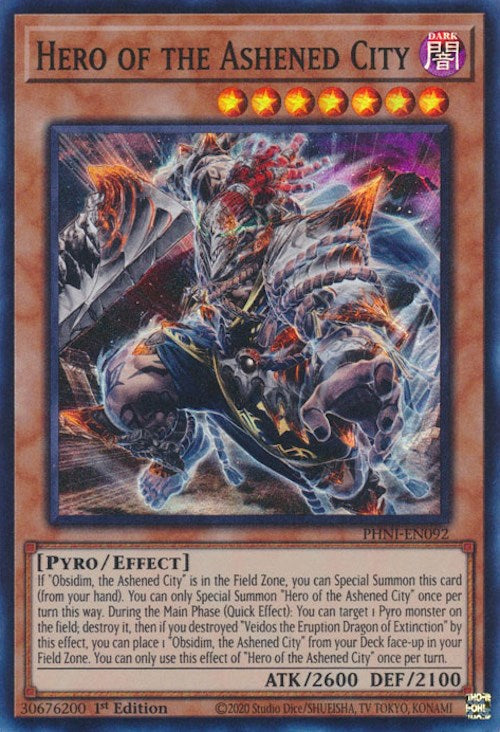 Hero of the Ashened City [PHNI-EN092] Super Rare - Evolution TCG