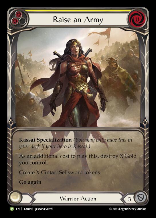 Raise an Army [FAB192] (Promo)  Rainbow Foil - Evolution TCG
