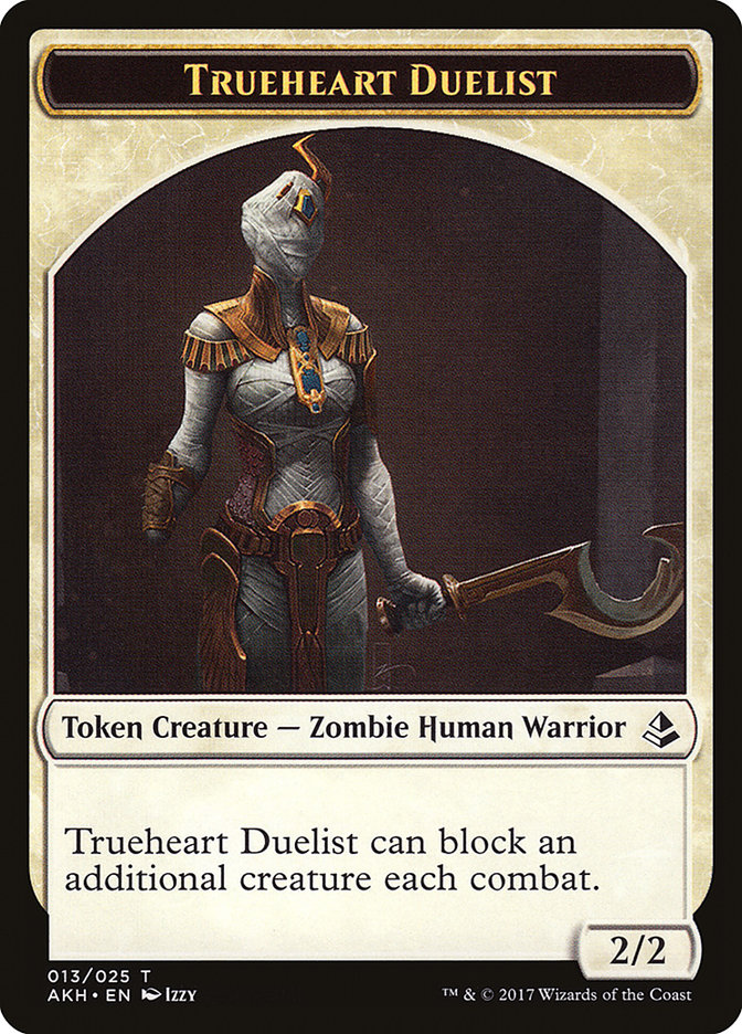 Zombie // Trueheart Duelist Double-Sided Token [Amonkhet Tokens] - Evolution TCG