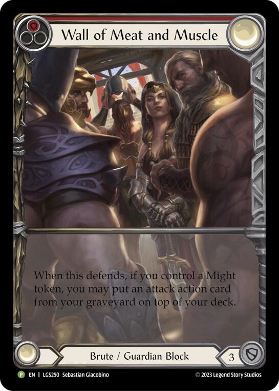 Wall of Meat and Muscle [LGS250] (Promo)  Rainbow Foil - Evolution TCG