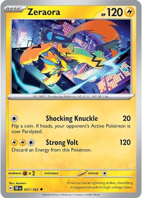 Zeraora (057/162) [Scarlet & Violet: Temporal Forces] - Evolution TCG