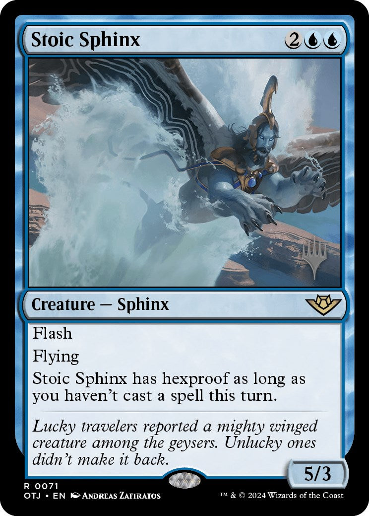 Stoic Sphinx (Promo Pack) [Outlaws of Thunder Junction Promos] - Evolution TCG