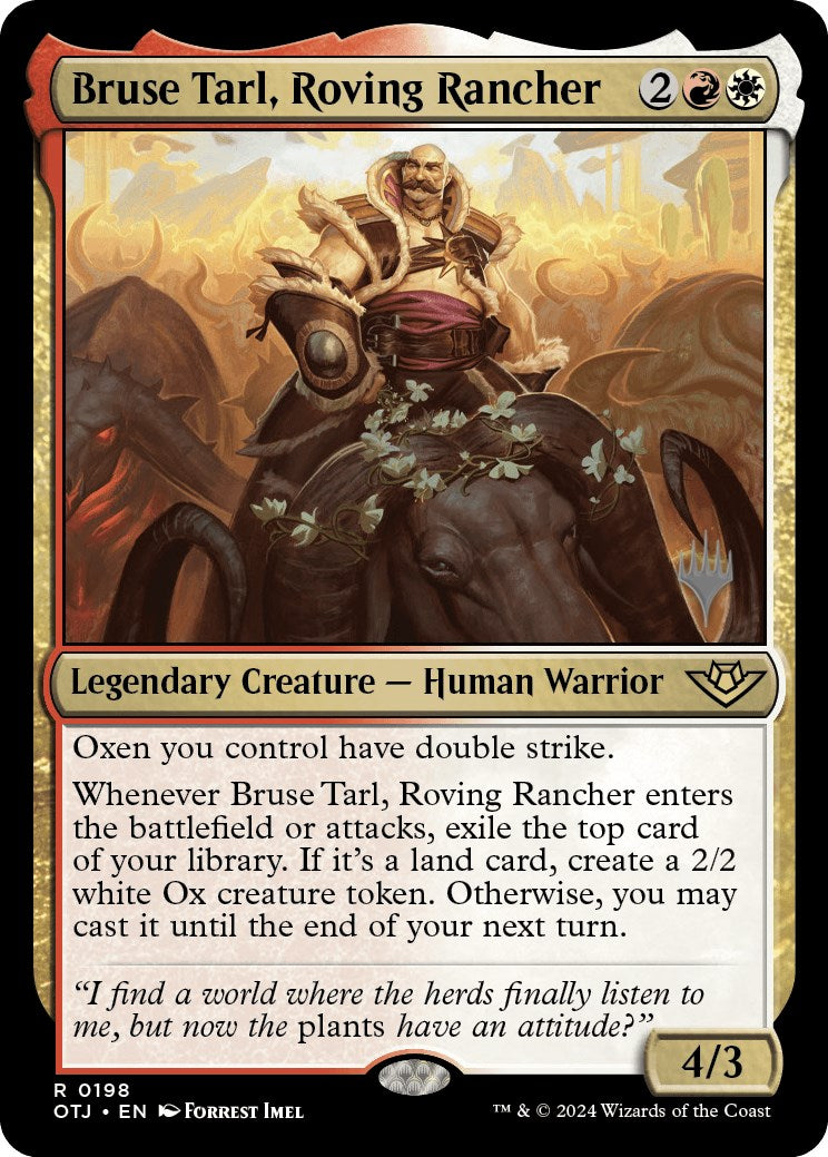 Bruse Tarl, Roving Rancher (Promo Pack) [Outlaws of Thunder Junction Promos] - Evolution TCG