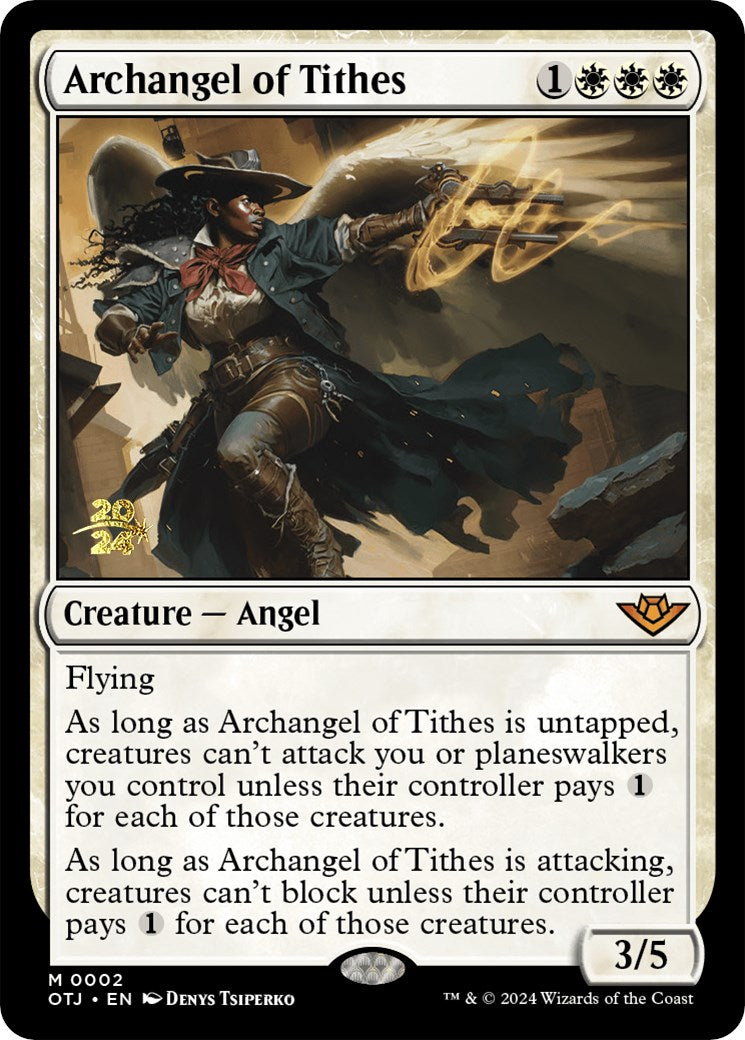 Archangel of Tithes [Outlaws of Thunder Junction Prerelease Promos] - Evolution TCG