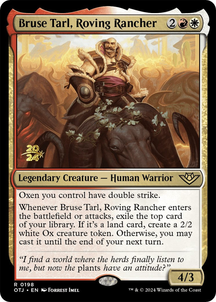 Bruse Tarl, Roving Rancher [Outlaws of Thunder Junction Prerelease Promos] - Evolution TCG