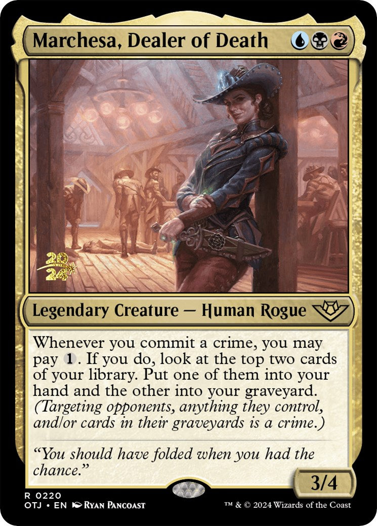 Marchesa, Dealer of Death [Outlaws of Thunder Junction Prerelease Promos] - Evolution TCG