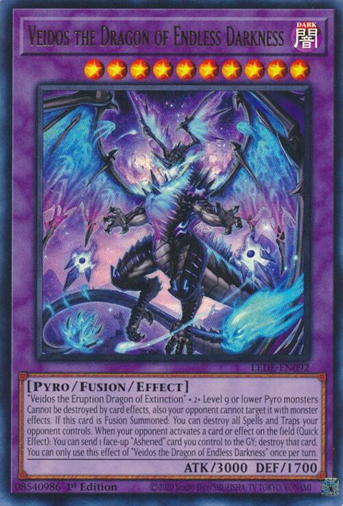 Veidos the Dragon of Endless Darkness [LEDE-EN092] Ultra Rare - Evolution TCG