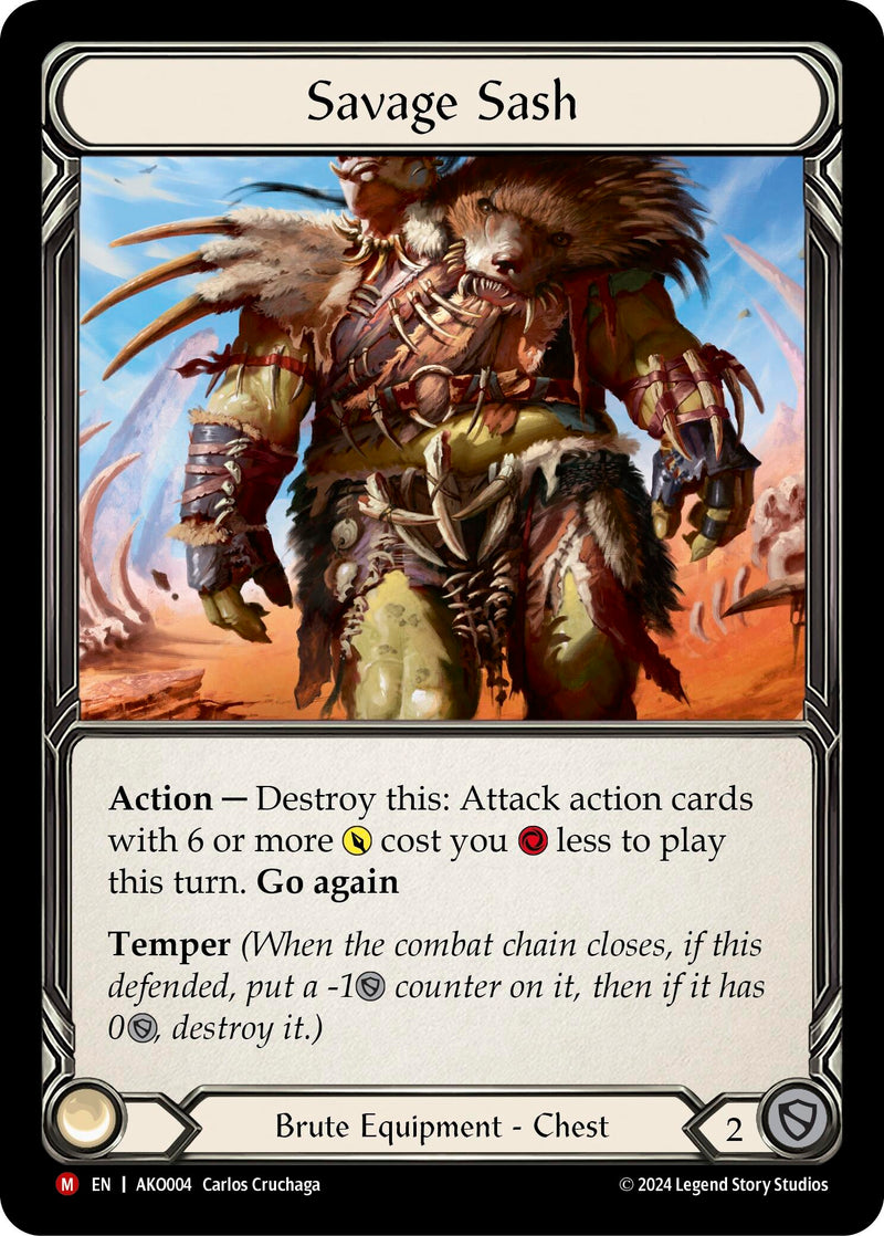 Savage Sash [AKO004] (Armory Deck: Kayo) - Evolution TCG