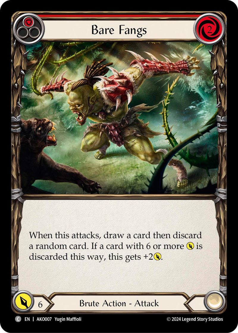 Bare Fangs (Red) [AKO007] (Armory Deck: Kayo) - Evolution TCG