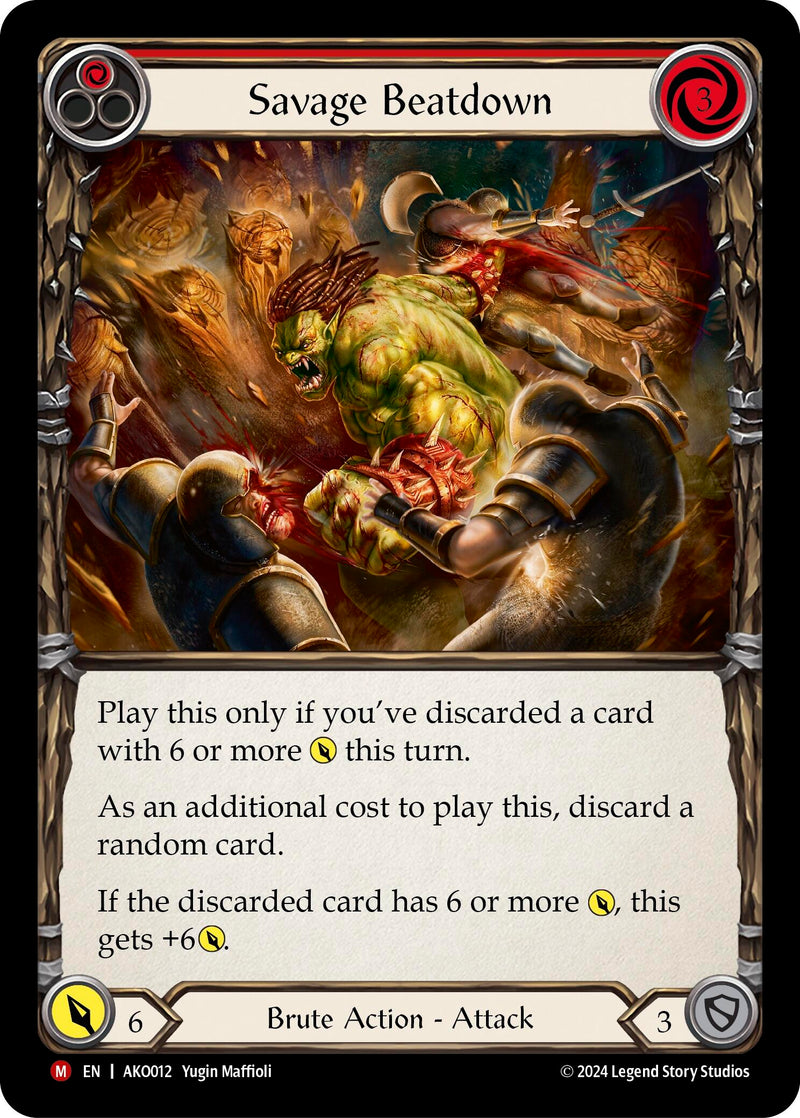 Savage Beatdown [AKO012] (Armory Deck: Kayo) - Evolution TCG
