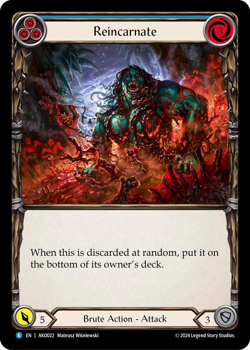 Reincarnate (Blue) [AKO022] (Armory Deck: Kayo) - Evolution TCG