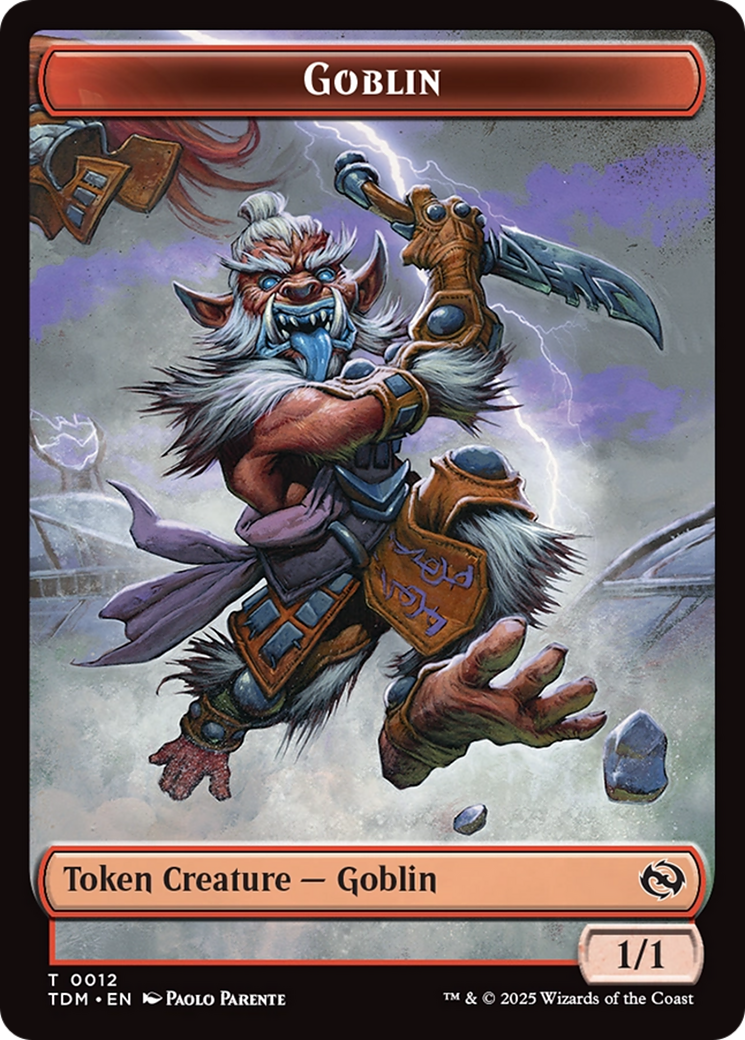 Goblin // Warrior Double-Sided Token [Tarkir: Dragonstorm Tokens] - Evolution TCG