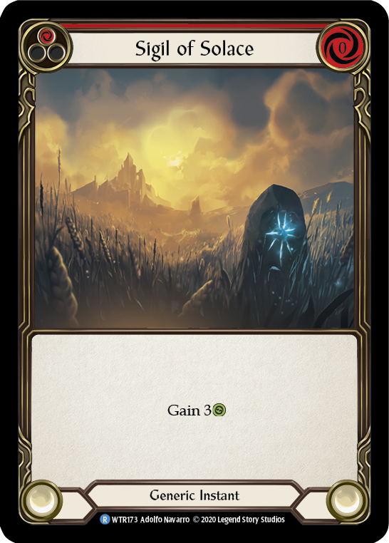 Sigil of Solace (Red) [U-WTR173] (Welcome to Rathe Unlimited)  Unlimited Normal - Evolution TCG