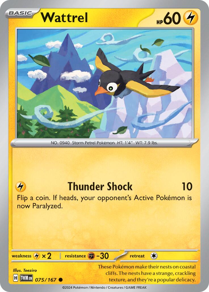 Wattrel (075/167) [Scarlet & Violet: Twilight Masquerade] - Evolution TCG