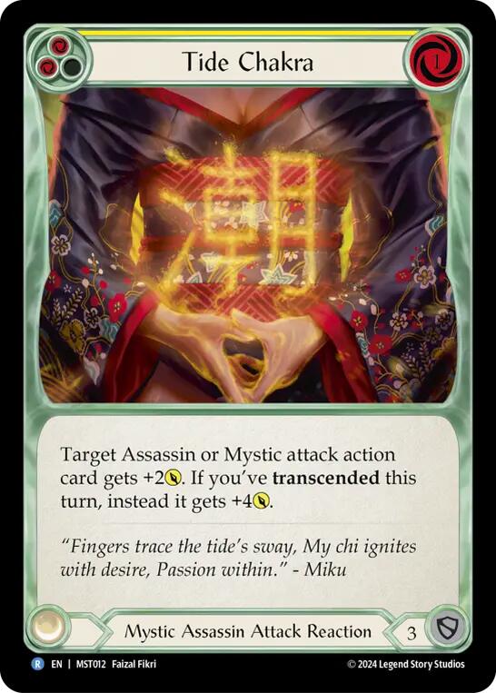 Tide Chakra (Yellow) [MST012] (Part the Mistveil) - Evolution TCG