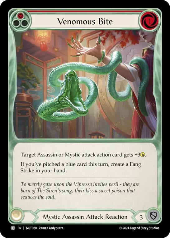 Venomous Bite (Red) [MST020] (Part the Mistveil) - Evolution TCG